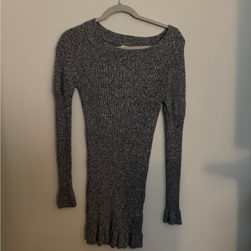 For Love And Lemons Charcoal Knit Dress